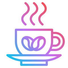coffee gradient icon