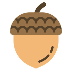 acorn flat icon