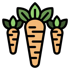 carrot line icon