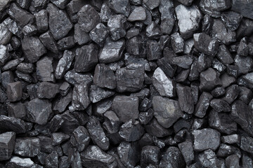 Black Coal Background Top View