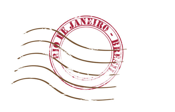 Travel letter stamp, rio de janeiro  bresilia voyage /Tampon voyage lettre , rio bresil voyage	