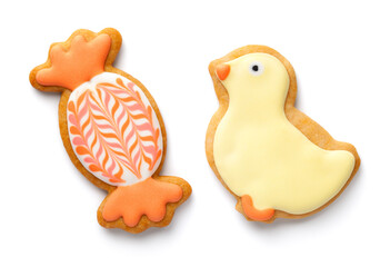Easter Cookies Isolated On White Background