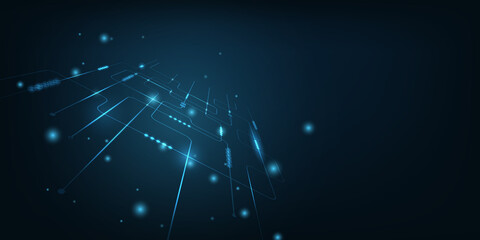 Fototapeta premium Vector futuristic circuit doard, Electronic motherboard. Commucation and engineering concept. Digital technology concept for background.