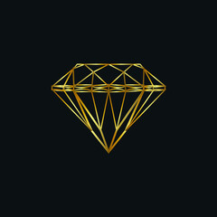 luxury golden Diamond Logo Design vector Template