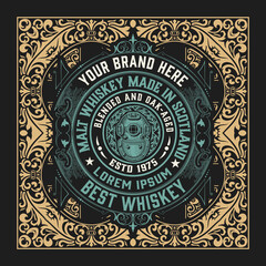 Western card with vintage style