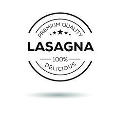 Obraz premium Creative (Lasagna) logo template, Lasagna sticker, vector illustration.