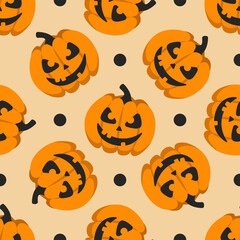 Seamless background for Halloween. Illustration in cartoon style.