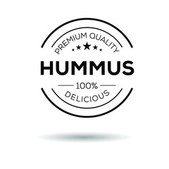 Creative (Hummus) logo template, Hummus sticker, vector illustration.
