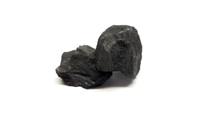 Sindh Tharparkar Desert Natural Coal Isolated on White Background
