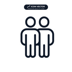 people icon symbol template for graphic and web design collection logo vector illustration