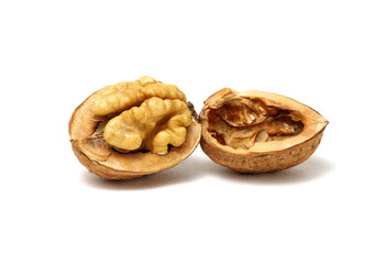 cracked walnut on white