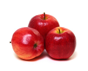 Red apple on white