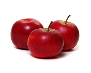 Red apple on white