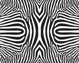 Fototapeta na wymiar Seamless zebra pattern in black and white on a white background