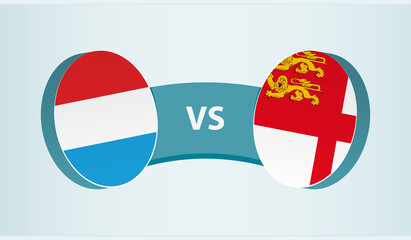 Luxembourg versus Sark, team sports competition concept.