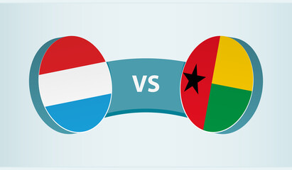 Luxembourg versus Guinea-Bissau, team sports competition concept.