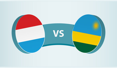 Luxembourg versus Rwanda, team sports competition concept.