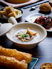 Rice porridge or congee is similar to boil rice but it has softer texture