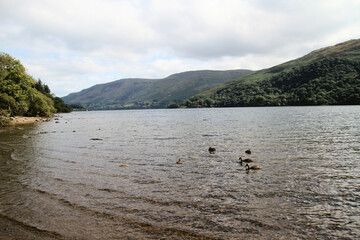 Fototapeta na wymiar A view of Lake Ullswater in the Lake District
