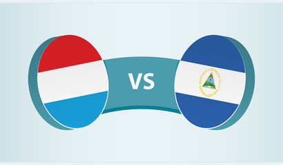 Luxembourg versus Nicaragua, team sports competition concept.