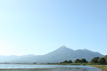 猪苗代湖と磐梯山