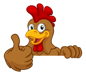 Chicken Rooster Cockerel Bird Cartoon Character