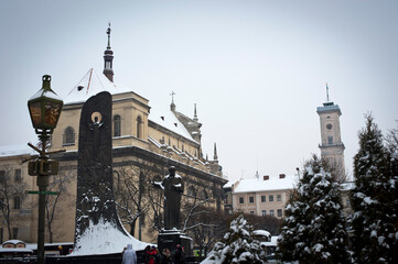 travel to the city of Lviv, Ukraine. Architecture, sights, temples