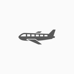 airplane icon, vehicle vector, transport illustration