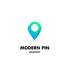 Modern pin icon template logo