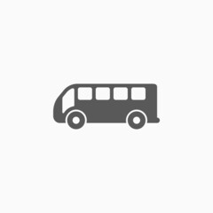 bus icon, vehicle vector, transport illustration