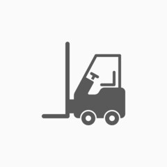 forklift icon, vehicle vector, transport illustration