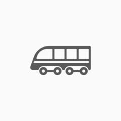electric train icon, vehicle vector, transport illustration