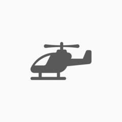 helicopter icon, vehicle vector, transport illustration