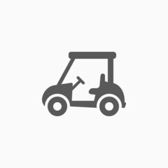 golf cart icon, vehicle vector, transport illustration
