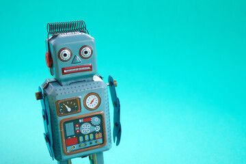 Page not found template. Robot toy repairman.