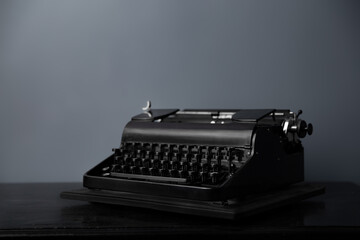 old typewriter on a dark background