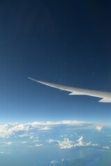 Fototapeta na wymiar The view from an airplane in Japan