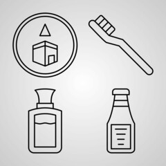 Set of Ramadan and Eid Icons Vector Illustration Isolated on White Background