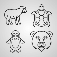 Animals Icon Set Vector illustration EPS