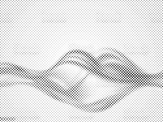 Abstract halftone background. Modern gradient halftone pattern vector illustration. Black and white Halftone dot art. 