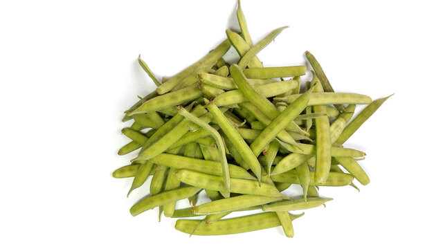 Cyamopsis Tetragonoloba Isolated on White Background