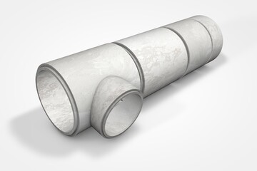 Prefabricated concrete building materials, cining block used for construction, illustrated 3d