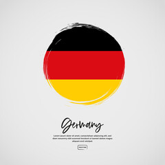 Flag of Germany with brush stroke effect and text