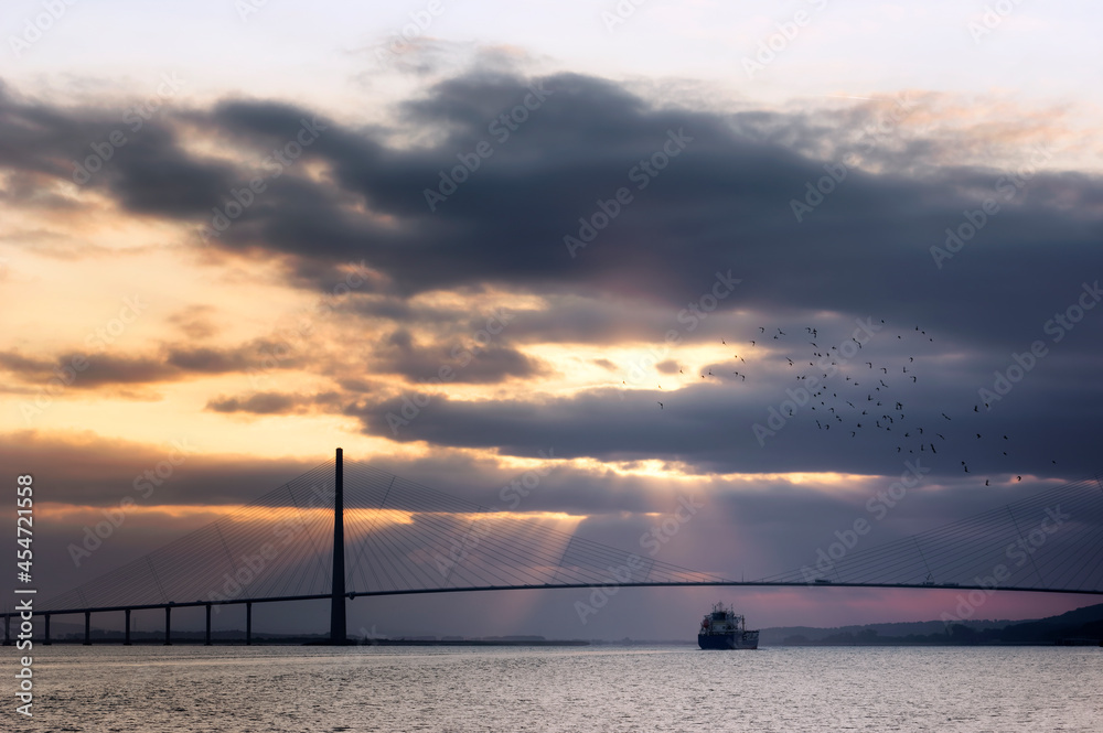 Canvas Prints Normandy bridge in the Seine estuary