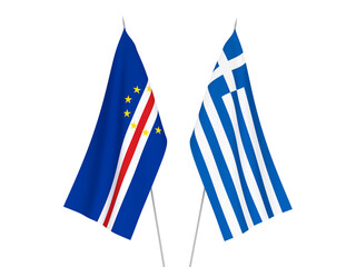 Greece and Republic of Cabo Verde flags