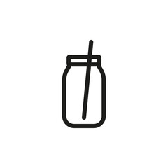 Mason jar icon vector on white background