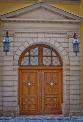 the doors of the city of old Lviv in Ukraine