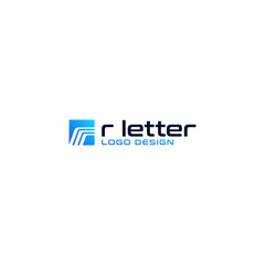 r letter logo design vector