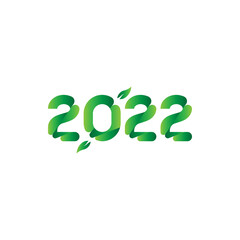 Original Inscription for new year 2022. Flat Vector Illustration EPS10.