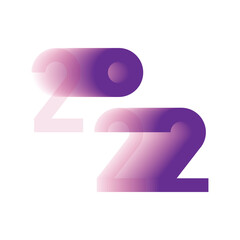 Original Inscription for new year 2022. Flat Vector Illustration EPS10.